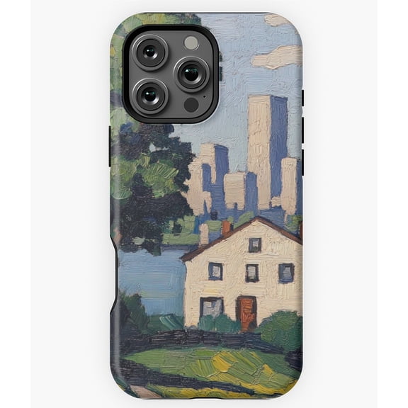 Edmonton Post-Impressionist Painting Phone Case for iPhone 16 15 14 13 12 11 Pro Max