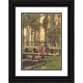 thumbnail image 1 of Edmund Blair Leighton 11x14 Black Ornate Wood Framed Double Matted Museum Art Print Titled: The Trysting Place (1901), 1 of 5