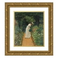 thumbnail image 1 of Edmund Blair Leighton 20x23 Gold Ornate Framed and Double Matted Museum Art Print Titled - My Lady's Garden (1905), 1 of 4