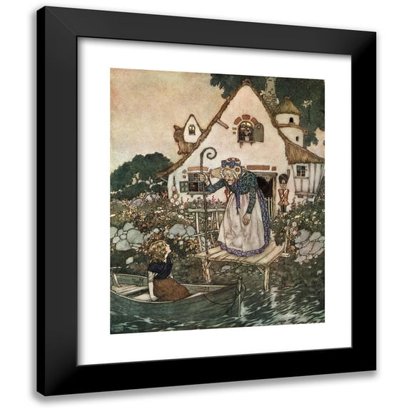 Edmund Dulac 15x18 Black Modern Framed Museum Art Print Titled - The Snow Queen Pl 3 (1911)