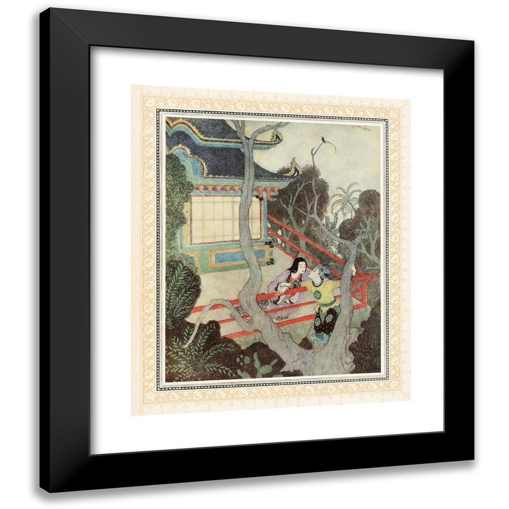 Edmund Dulac 20x23 Black Modern Framed Museum Art Print Titled