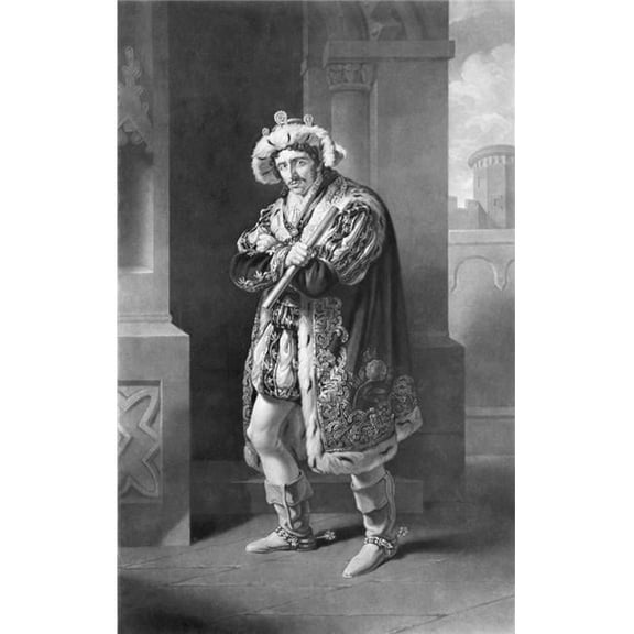 Edmund Kean 1787 To 1833 English Actor In Richard The Third Act IV Scene 4 by William Shakespeare 1564 To 1616 Engraved by C.Turnerby After Painting by J.J. Halls Poster Print - 11 x 18