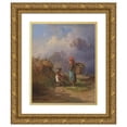 thumbnail image 1 of Edmund Mahlknecht 15x18 Gold Ornate Wood Frame and Double Matted Museum Art Print Titled - Course Growth, 1 of 4