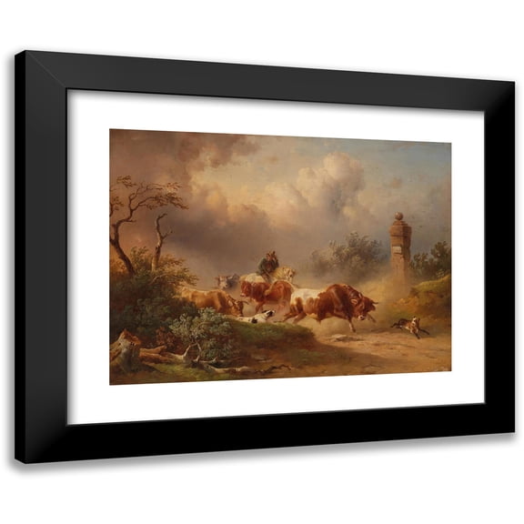 Edmund Mahlknecht 24x19 Black Modern Framed Museum Art Print Titled - Returning Home with an Approaching Storm