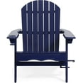 Edmund Outdoor Acacia Wood Folding Adirondack Chair Navy Blue
