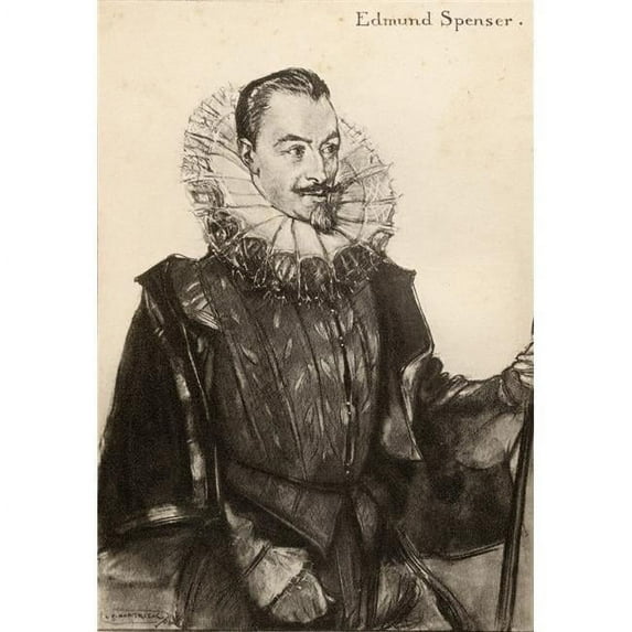 Edmund Spenser 1552-1599. English Renaissance Poet. From An Illustration By A.S. Hartrick. Poster Print