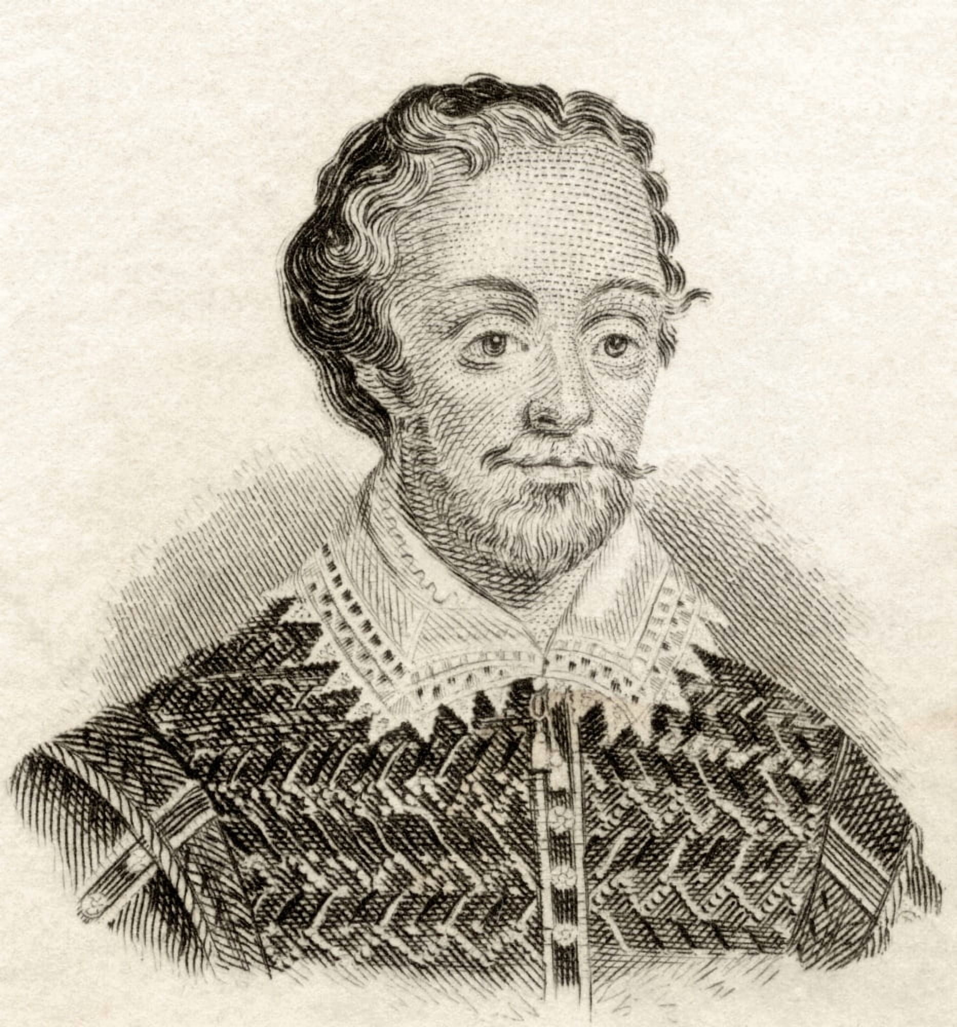 Edmund Spenser C 1552 To 1599 English Poet From Crabbs Historical Dictionary Published 1825 Canvas Art - Ken Welsh Design Pics (14 x 15)