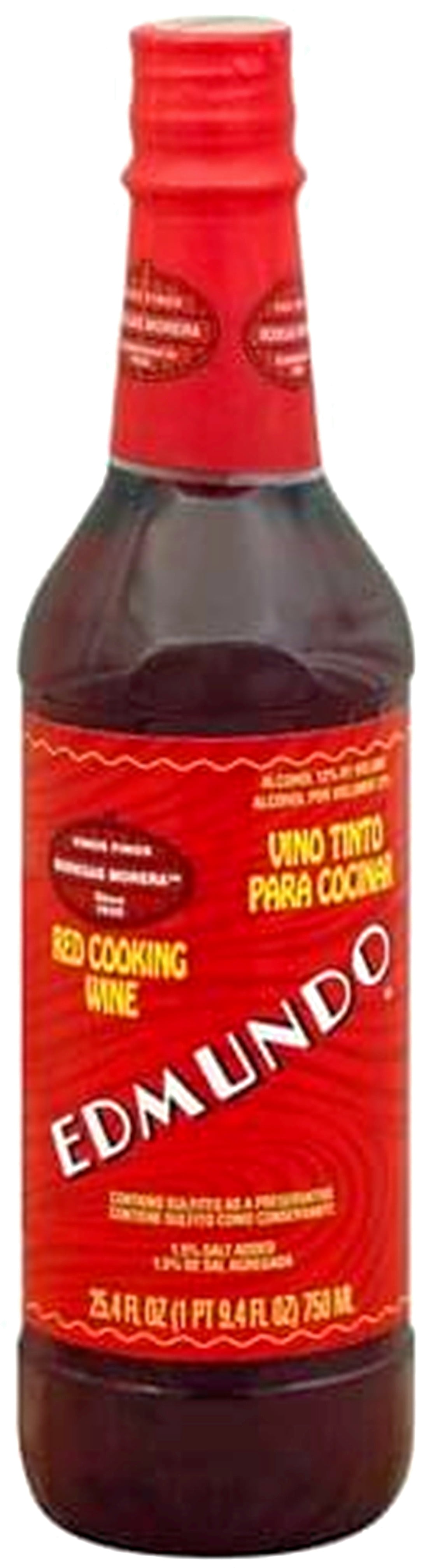 Edmundo Red Cooking Wine, Vino Tinto de Cocinar, 25.4 oz