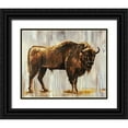 thumbnail image 1 of Edmunds, Sydney 14x12 Black Ornate Wood Framed with Double Matting Museum Art Print Titled - Bison, 1 of 4