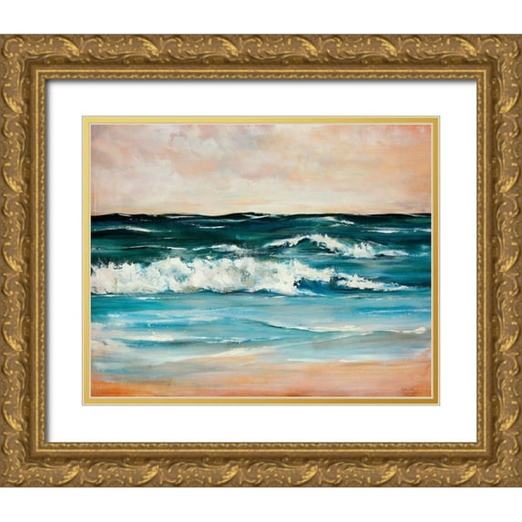 Edmunds, Sydney 14x12 Gold Ornate Wood Framed with Double Matting Museum Art Print Titled - Ocean Light II