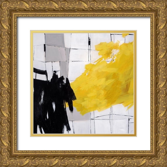 Edmunds, Sydney 15x15 Gold Ornate Wood Framed with Double Matting Museum Art Print Titled - Happy Go Lucky