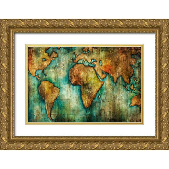 Edmunds, Sydney 18x13 Gold Ornate Wood Framed with Double Matting Museum Art Print Titled - Quest