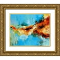 thumbnail image 1 of Edmunds, Sydney 32x26 Gold Ornate Wood Framed with Double Matting Museum Art Print Titled - Sun Dance, 1 of 4