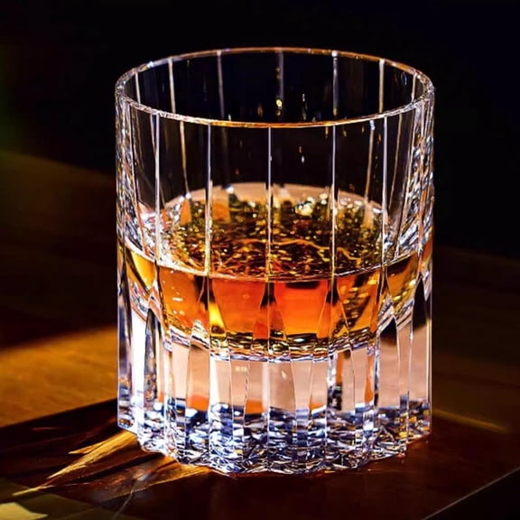 Edo Kiriko K9 Crystal Whiskey Glass-8oz-200ml-Luxurious Hand Cut Old fashioned Heavy Base Tumbler for Gift Idea Home Bar