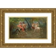 thumbnail image 1 of Edoardo Ettore Forti 14x10 Gold Ornate Wood Frame and Double Matted Museum Art Print Titled - Firmly the Cataurs, 1 of 4