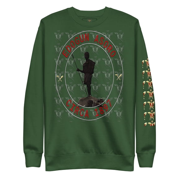 Edogun Asoro Unisex Premium Sweatshirt - Forest Green, S