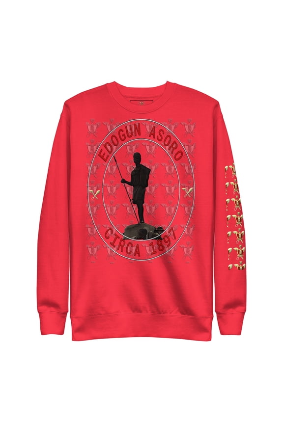Edogun Asoro Unisex Premium Sweatshirt - Team Red, M