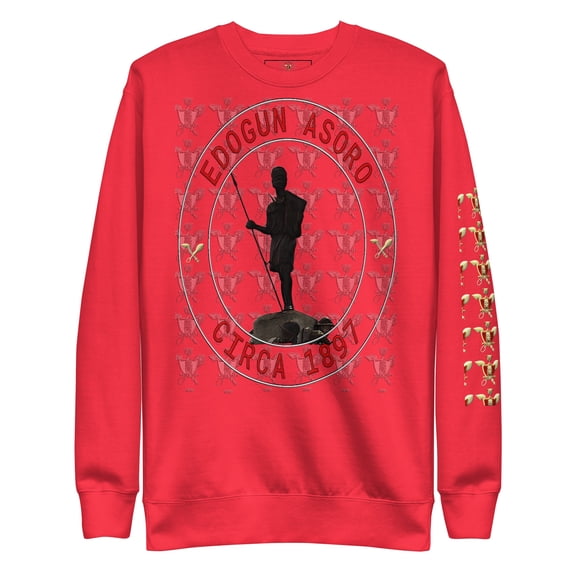 Edogun Asoro Unisex Premium Sweatshirt - Team Red, S