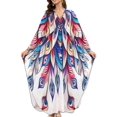 thumbnail image 1 of Edolynsa Beach Kaftan Cover up for Women Plus Szie Moroccan Dress Boho Arabic Dresses Maxi Resort Wear Caftan Loungewear House Wear, 1 of 10