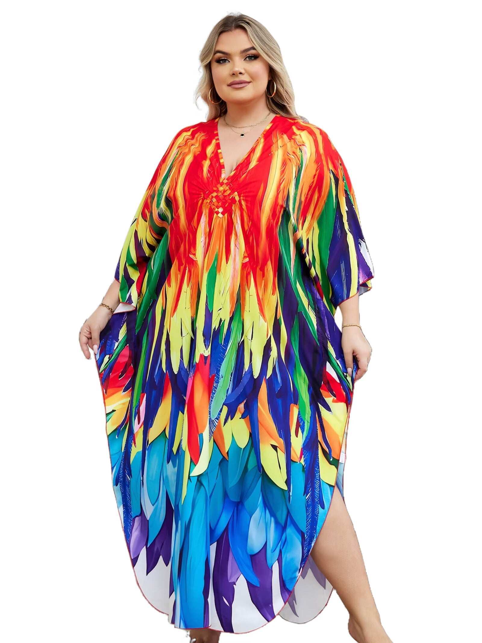 chinese dress ladies CUPSHE Women Beach Cover Up V Neck Short Sleeve Striped Midi Swimsuit  Coverup Dress XS-XXL Black, XS at Amazon Women's Clothing store