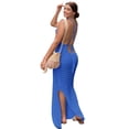 thumbnail image 1 of Edolynsa Crochet Maxi Dress Sexy Bathing Suit Cover up Low Cut Knit Bodycon Backless Split Long Beach Swimsuit Dresses, 1 of 9