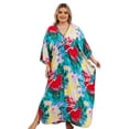 thumbnail image 1 of Edolynsa Kaftan Cover up Dresses for Women Long Caftan Loungewear Beachwear Summer Resort Outfits Casual Night Gown, 1 of 10