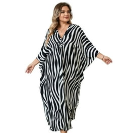 Edolynsa Beach Kaftan Cover up for Women Plus Szie Moroccan Dress
