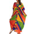thumbnail image 1 of Edolynsa Kaftan Dresses for Women V Neck Swimsuit Cover Up Caftan Dress Plus Size Oversized Long Beach Dress Casual Loungewear Long Tops, 1 of 11