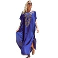 thumbnail image 1 of Edolynsa Plus Size Caftan Dress for Women Short Sleeve Kaftan Coverups Vintage Beach Tunic, 1 of 7