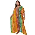 thumbnail image 1 of Edolynsa Plus Size Kaftan Dresses for Women Maxi Beach Dress Bathing Suit Cover up Lightweight Resort Wear Mumu Dress, 1 of 8