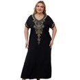 thumbnail image 1 of Edolynsa Plus Size Moroccan Kaftan Dress for Women Embroidery Caftan Tunic Maxi Beach Dresses Bathing Suit Cover up Sleepwear, 1 of 10
