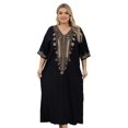 thumbnail image 1 of Edolynsa Plus Size Moroccan Kaftan Dress for Women Embroidery Caftan Tunic Maxi Beach Dresses Bathing Suit Cover up Sleepwear, 1 of 7