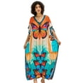 thumbnail image 1 of Edolynsa Women Print Kaftan Cover up Casual Summer Dress Plus Size Cafan Loungewear Maxi Beachwear Long Resort Outfits, 1 of 9