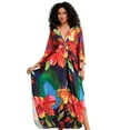 thumbnail image 1 of Edolynsa Womens Floral Kaftan Dress Plus Size Caftan Loungewear Bathing Suit Cover up Maxi Beach Dress Older Women Summer Dress, 1 of 10