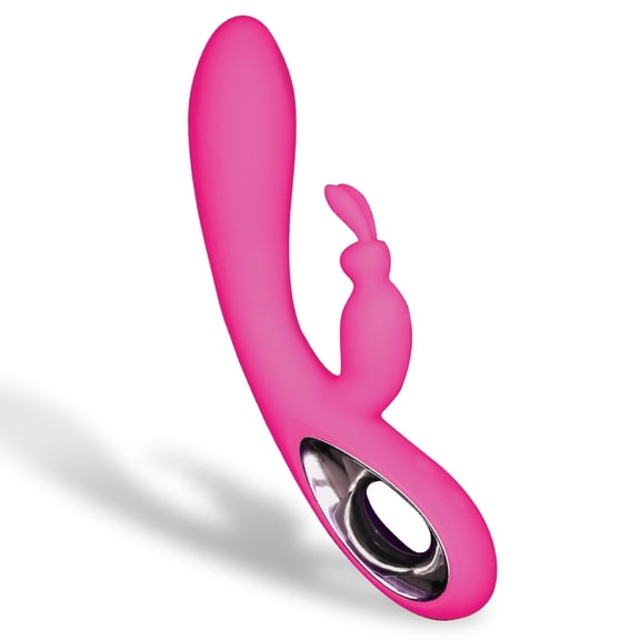 Edonista Ella Rabbit Vibrator  USB Rechargeable Silicone Massager, Dual Motors, Multi-Pattern, Waterproof, Pink