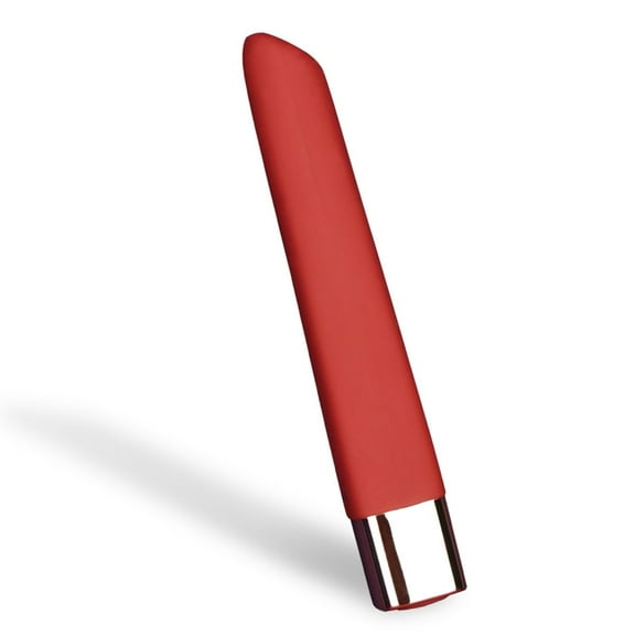 Edonista Quinn 10-Mode Silicone Bullet Vibrator, Red with Cable