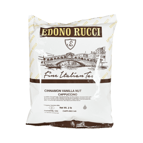 Edono Rucci Cinnamon Vanilla Nut Powdered Cappuccino Mix, 2 lb bag