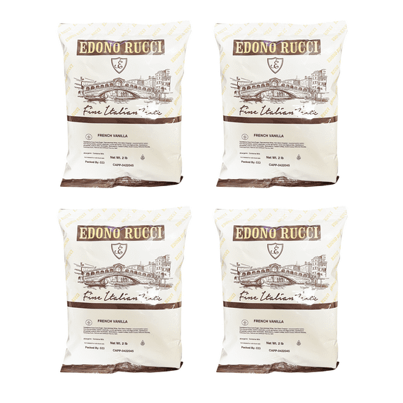 Edono Rucci French Vanilla Cappuccino Mix, 4 Bags (2 lbs each)