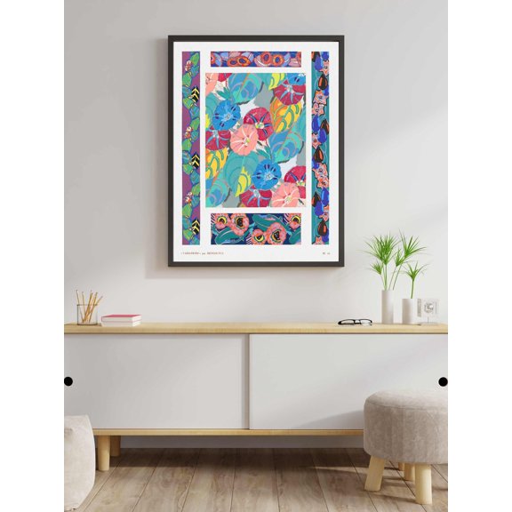 Edouard Benedictus Variations 15 Wall Art Print, Decorative Motif Art Nouveau Decor Unframed Paper Print