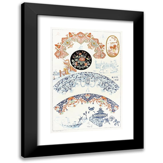 Edouard Garnier 17x24 Black Modern Framed Museum Art Print Titled - Dictionary of Ceramics Pl.16 (1893)