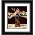 thumbnail image 1 of Edouard Manet 2x Matted 20x24 Black Ornate Framed Art Print 'Lilac and roses', 1 of 2