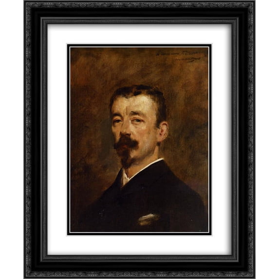 Edouard Manet 2x Matted 20x24 Black Ornate Framed Art Print 'Portrait of Monsieur Tillet'