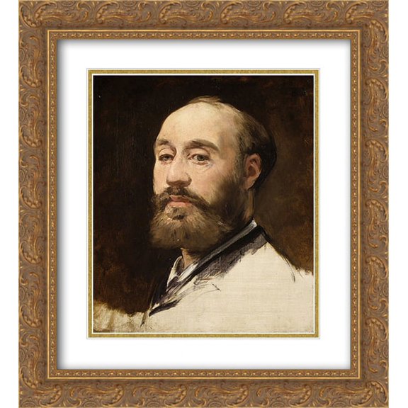 Edouard Manet 2x Matted 20x24 Gold Ornate Framed Art Print 'Head of Jean-Baptiste Faure'