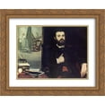 thumbnail image 1 of Edouard Manet 2x Matted 24x20 Gold Ornate Framed Art Print 'Portrait of Zacharie Astruc', 1 of 2