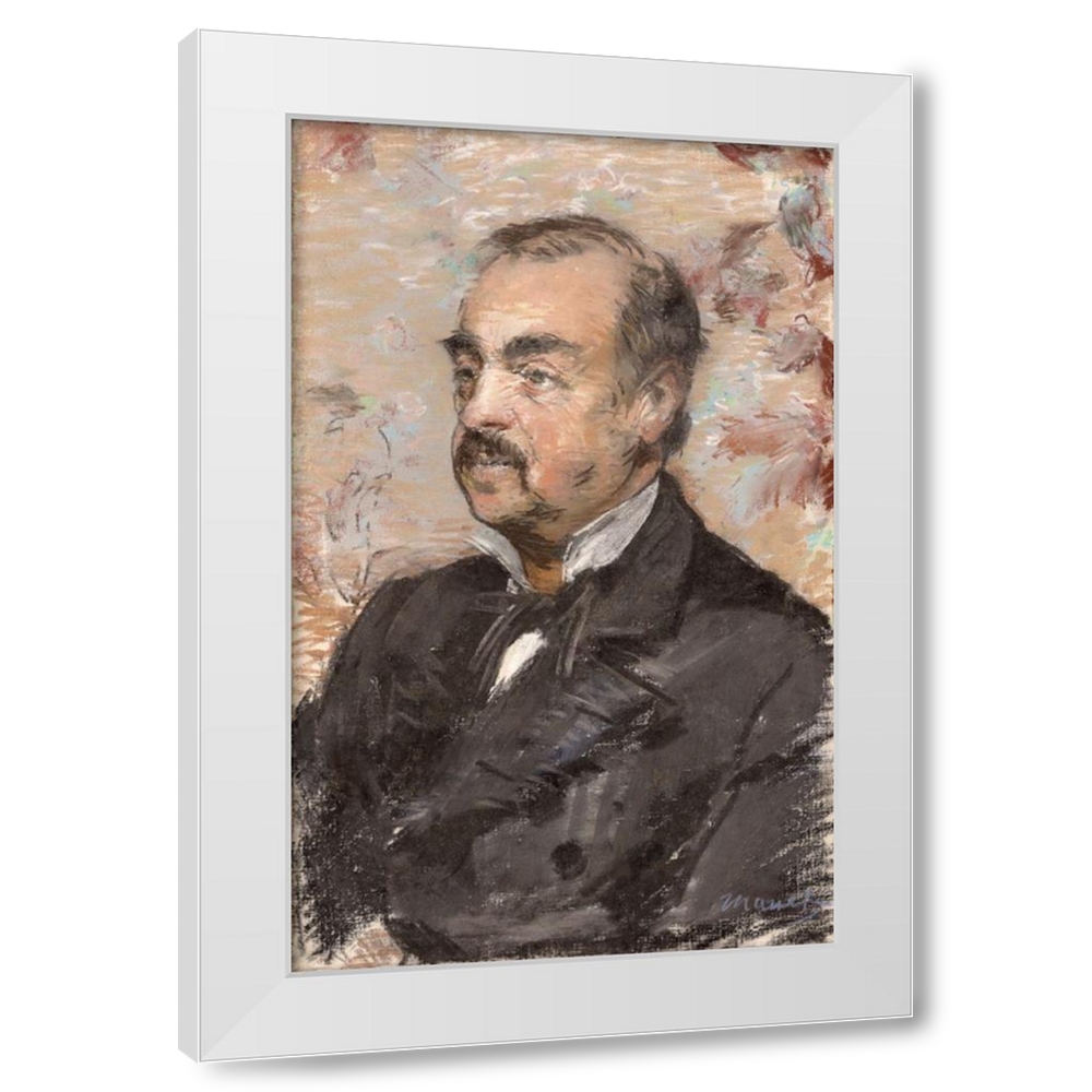 Edouard Manet 4x14 White Modern Wood Framed Wall Art Titled - Portrait ...