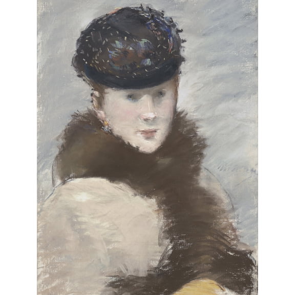 Edouard Manet Mery Laurent Wearing Small Toque Painting Extra Large XL Wall Art Poster Print