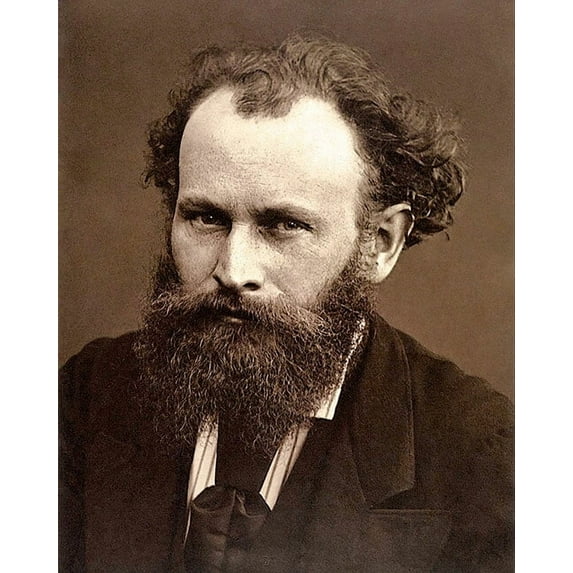 Edouard Manet Nadar Portrait - 24x36 Inch Glossy Laminated Aviation Poster - Stunning Detail and Bold Colors