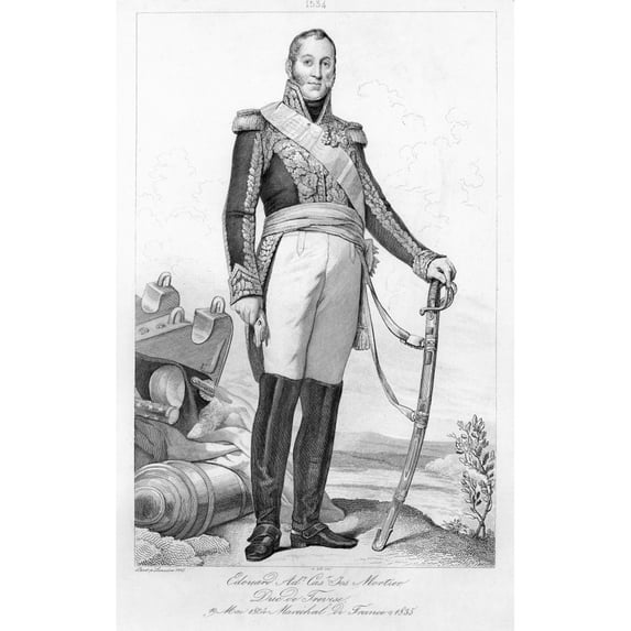 Edouard Mortier. Nfull Name Edouard Adolphe Casimir Joseph Mortier Duc De Trevise. French Soldier 19Th