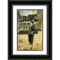thumbnail image 1 of Edouard Vuillard 2x Matted 18x24 Black Ornate Framed Art Print 'Black Dress', 1 of 2
