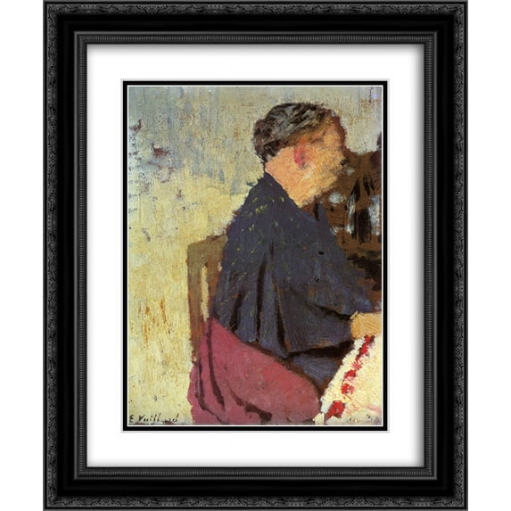 Edouard Vuillard 2x Matted 20x24 Black Ornate Framed Art Print 'My Mother'